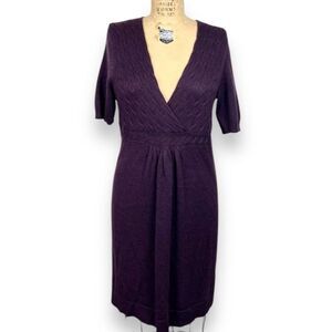 Loft Wool Blend Purple Sweater Dress